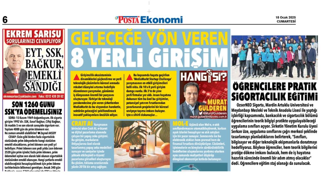 Posta Ekonomi – ÖzserNeo’dan Gençlere Eğitim ve İstihdam Desteği